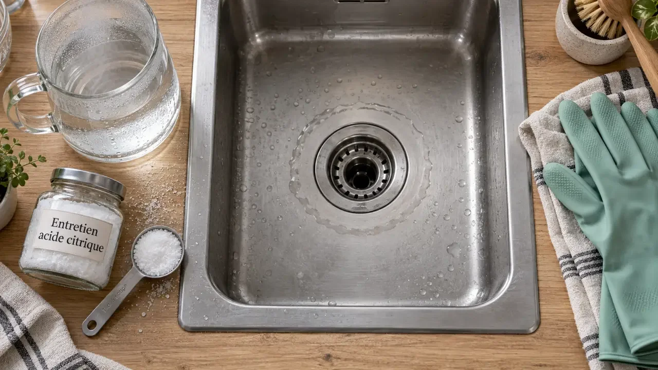 Illustration : Acide citrique dans une canalisation : efficace sur le calcaire, limité sur les bouchons