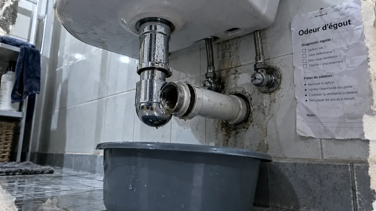 Illustration : Odeur d’égout dans une maison : le siphon sec n’est pas toujours seul en cause
